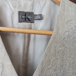 Calvin Klein Linen Vest , Size 6